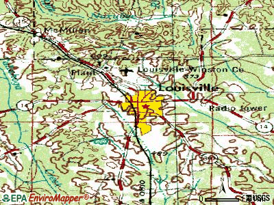 Louisville topographic map