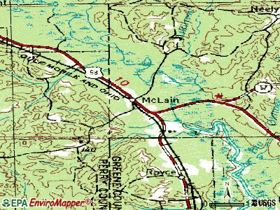 McLain topographic map