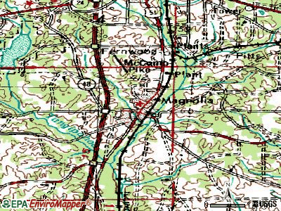 Magnolia topographic map