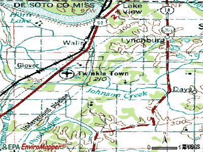 Memphis topographic map
