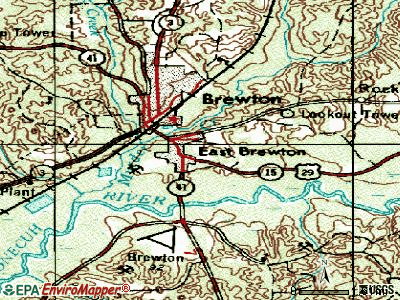 East Brewton topographic map