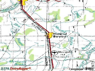 Mound Bayou topographic map