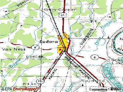 Eudora topographic map