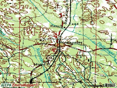 Noxapater topographic map