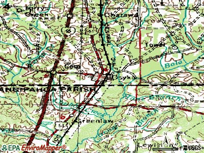 Osyka topographic map