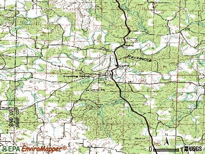 Evening Shade topographic map