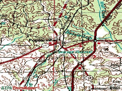 Poplarville topographic map