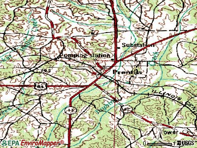 Prentiss topographic map