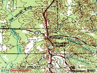 Raleigh topographic map