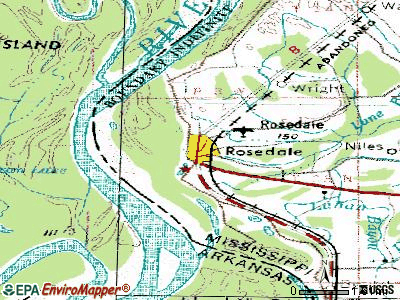 Rosedale topographic map