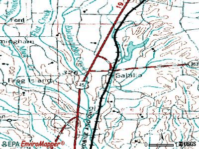 Saltillo topographic map