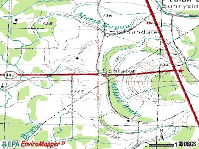 Schlater topographic map