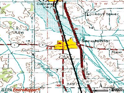 Senatobia topographic map