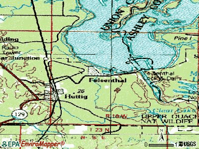 Felsenthal topographic map