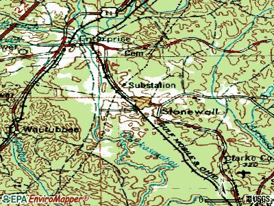 Stonewall topographic map
