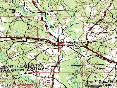 Taylorsville topographic map