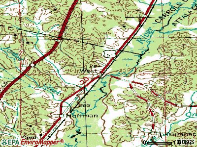 West topographic map