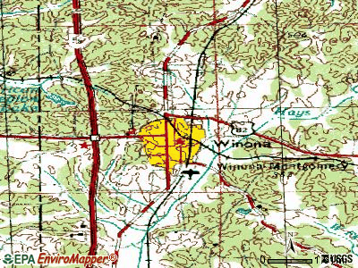 Winona topographic map