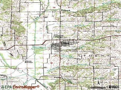 Albany topographic map