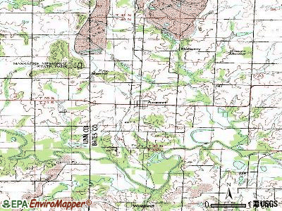 Amoret topographic map