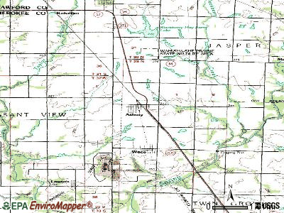 Asbury topographic map