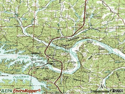 Bagnell topographic map