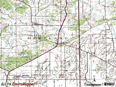 Benton topographic map