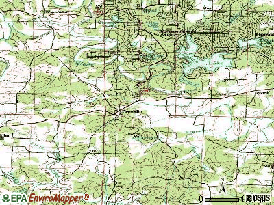 Franklin topographic map