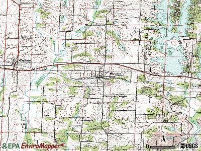 Bevier topographic map