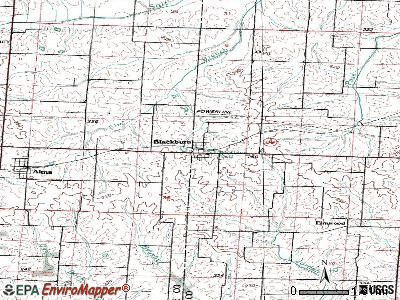 Blackburn topographic map
