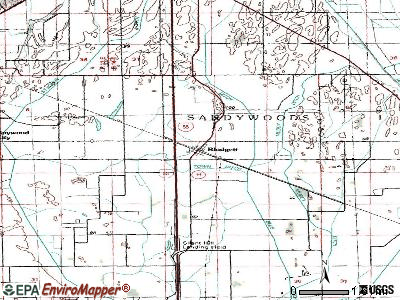 Blodgett topographic map
