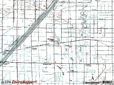 Bragg City topographic map