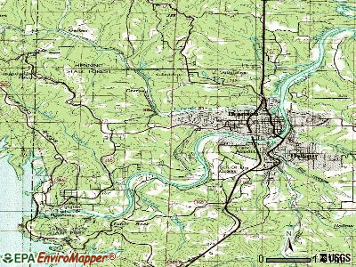 Branson topographic map