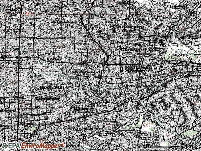 Brentwood topographic map