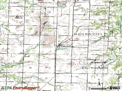 Bronaugh topographic map