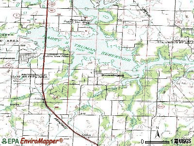 Brownington topographic map