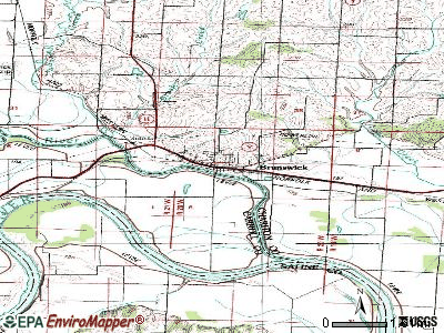 Brunswick topographic map