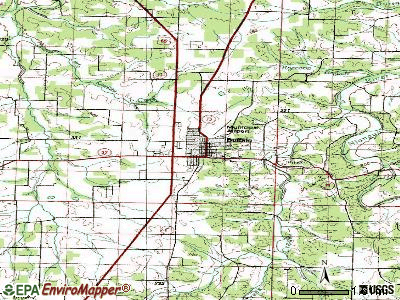 Buffalo topographic map