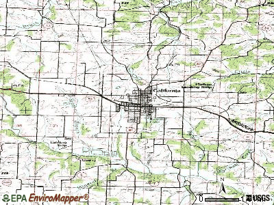 California topographic map