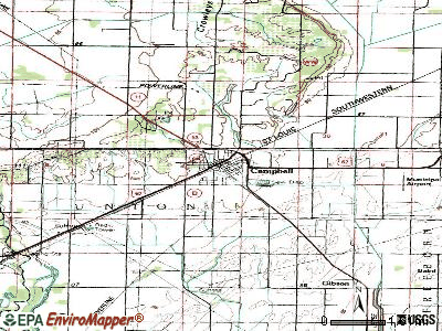 Campbell topographic map