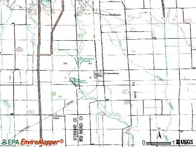Canalou topographic map