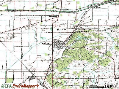 Chaffee topographic map