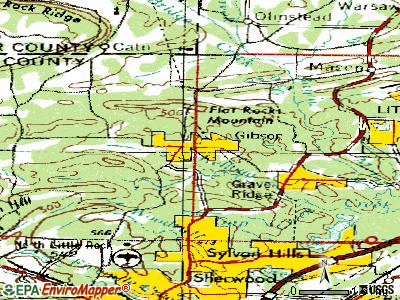 Gibson topographic map