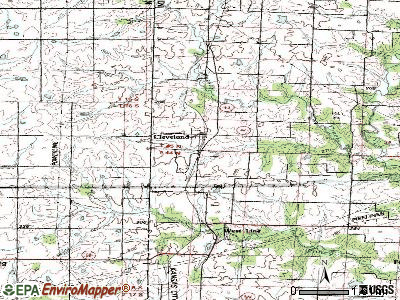 Cleveland topographic map