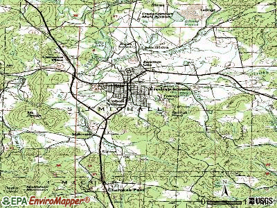 Cobalt topographic map