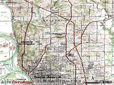 Country Club topographic map