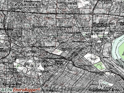 Country Club Hills topographic map