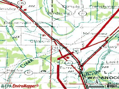 Gilmore topographic map