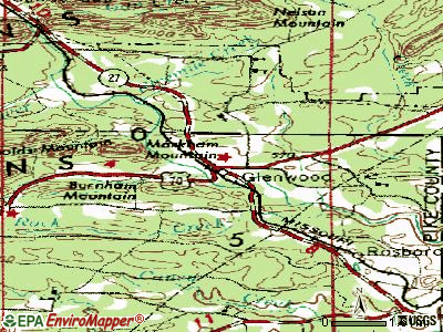 Glenwood topographic map