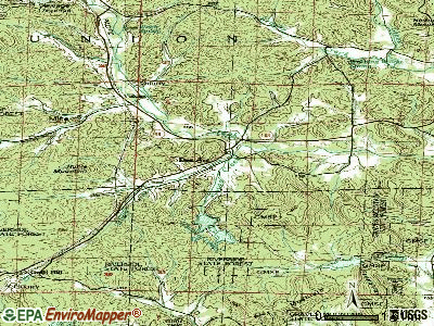 Des Arc topographic map